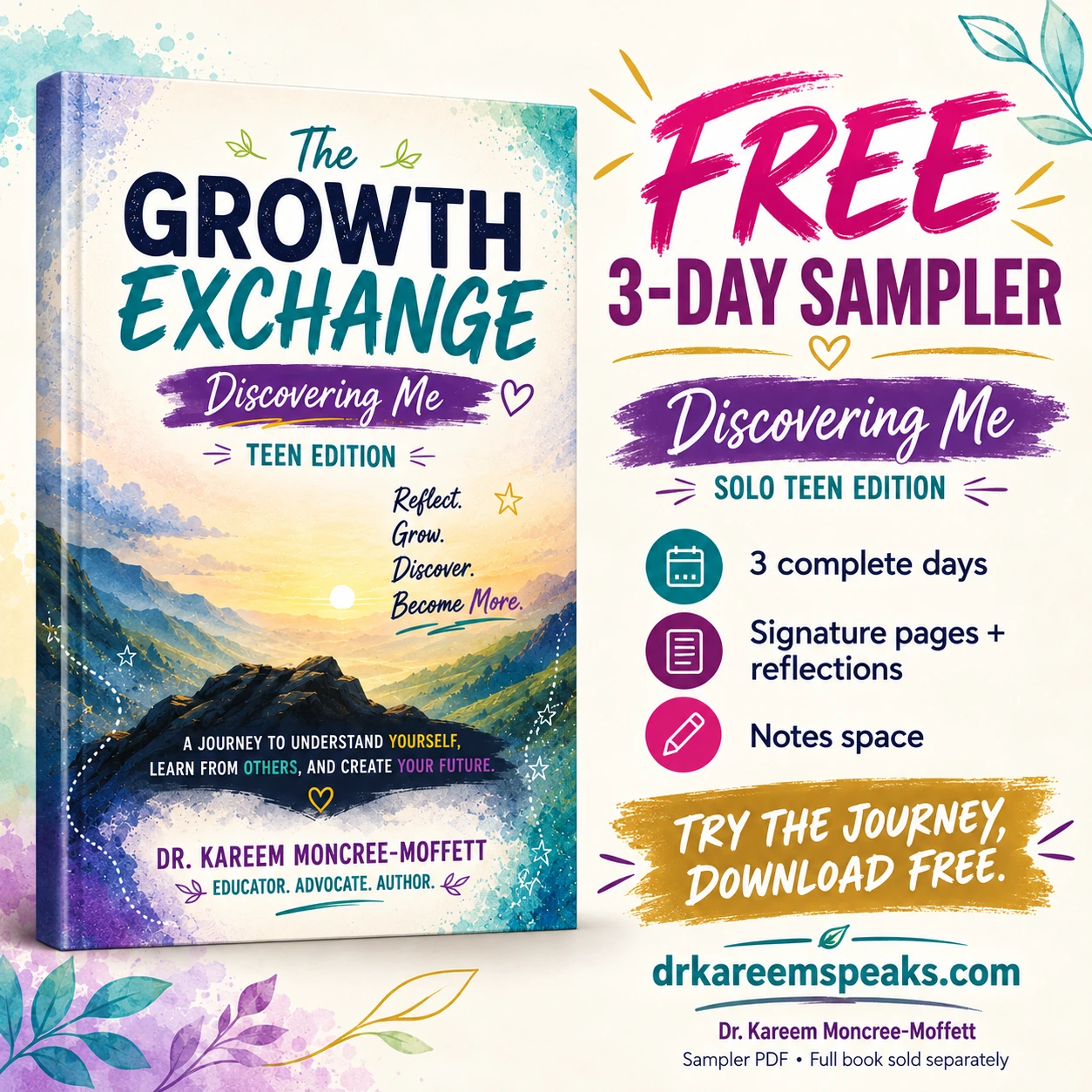 Free 3-day sampler: The Growth Exchange Solo Teen Edition — Discovering Me