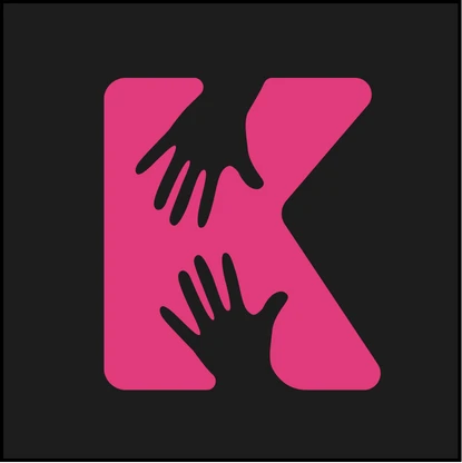 K and hands logo